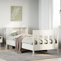 Letto con Libreria senza Materasso-Struttura Letto con contenitore 75x190 cm in Legno Pino 818770