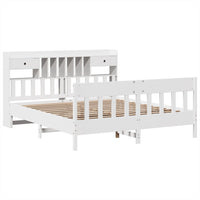 vidaXL Giroletto senza Materasso Bianco 180x200 cm Legno Massello Pino