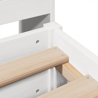 vidaXL Giroletto senza Materasso Bianco 180x200 cm Legno Massello Pino