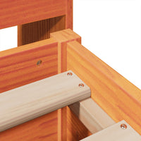 vidaXL Giroletto senza Materasso Marrone Cera 150x200 cm Legno di Pino