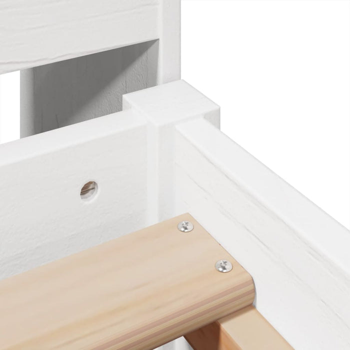 vidaXL Letto senza Materasso Bianco 90x190 cm in Legno Massello Pino