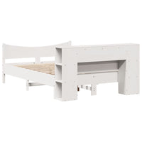 vidaXL Letto senza Materasso Bianco 135x190 cm Legno Massello di Pino