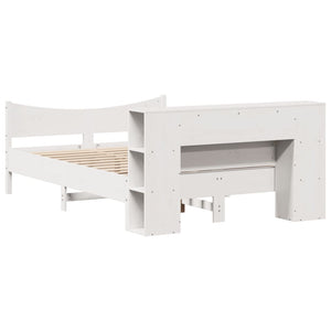 vidaXL Letto senza Materasso Bianco 135x190 cm Legno Massello di Pino