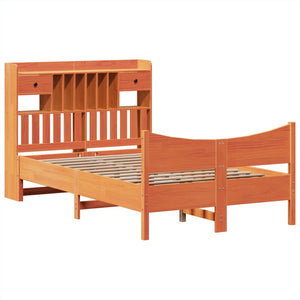 vidaXL Letto senza Materasso Marrone Cera 135x190 cm in Legno di Pino