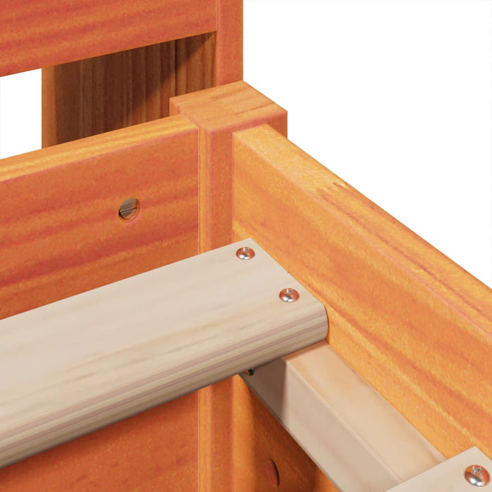 vidaXL Letto senza Materasso Marrone Cera 135x190 cm in Legno di Pino