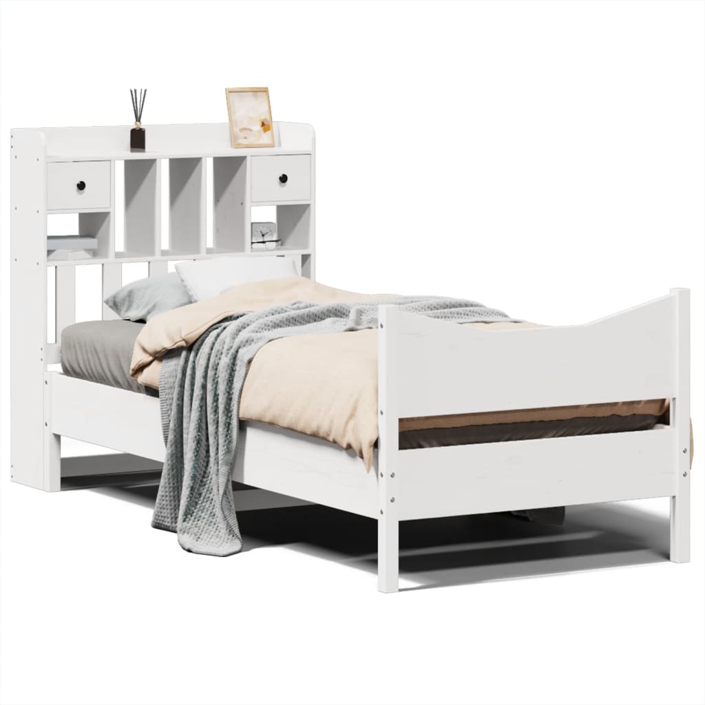 vidaXL Letto senza Materasso Bianco 90x190 cm in Legno Massello Pino