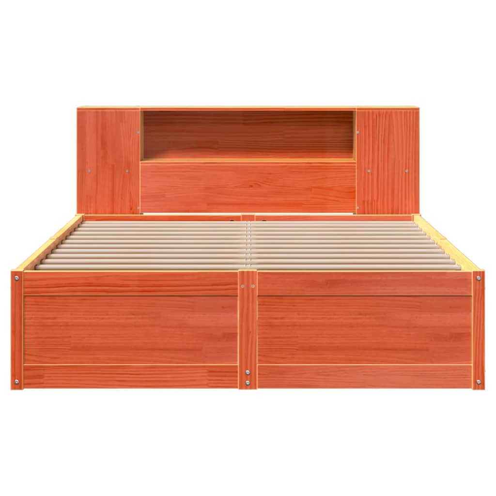 Letto senza Materasso Marrone Cera 140x190 cm in Legno di Pino 3323424
