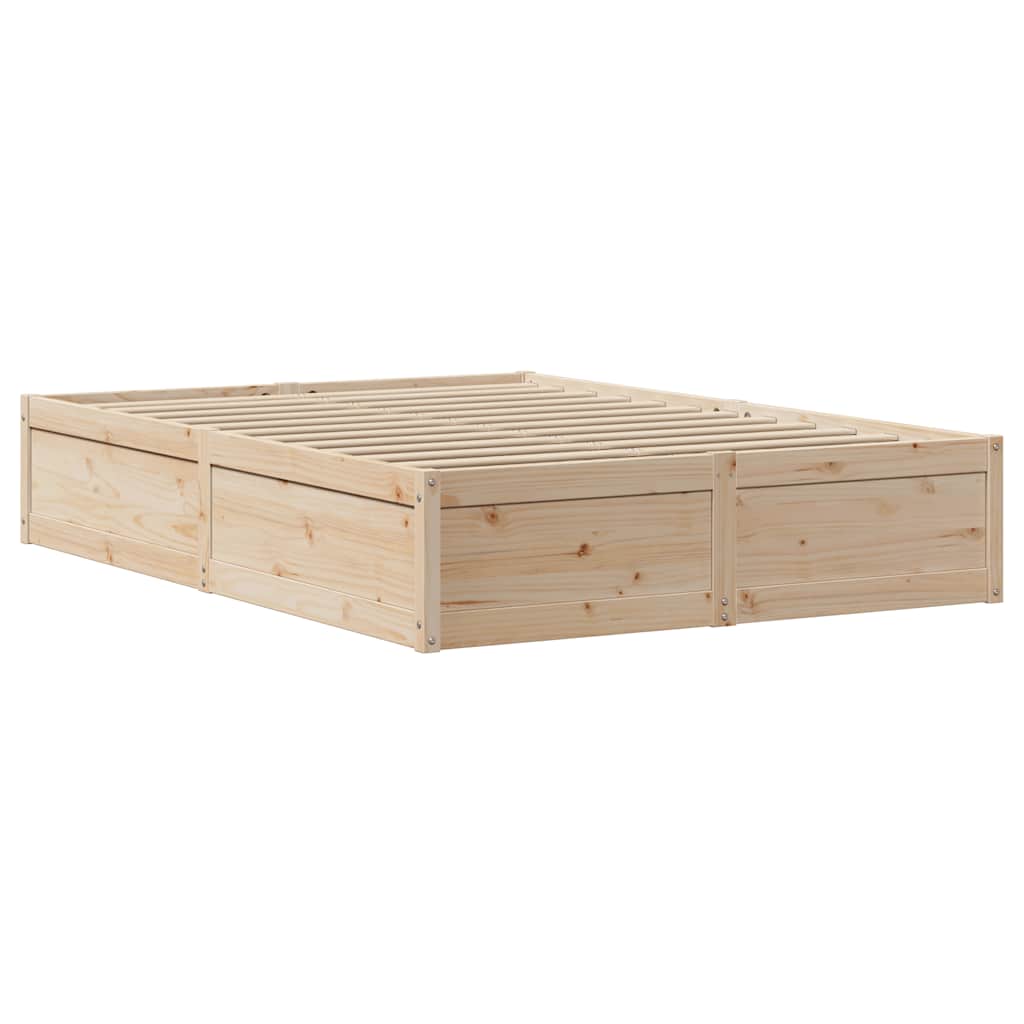 vidaXL Letto senza Materasso 135x190 cm in Legno Massello di Pino