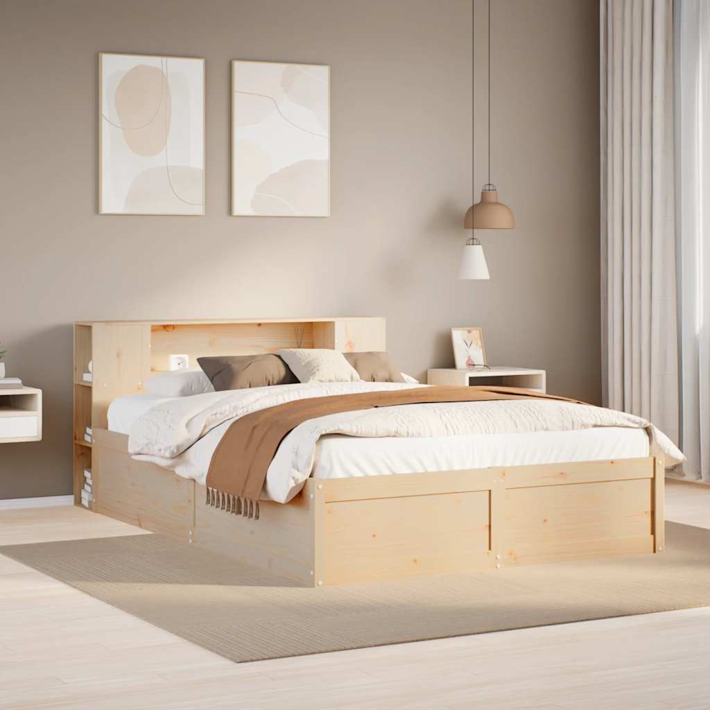 vidaXL Letto senza Materasso 135x190 cm in Legno Massello di Pino