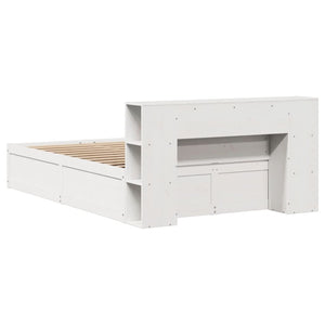 vidaXL Letto senza Materasso Bianco 135x190 cm Legno Massello di Pino