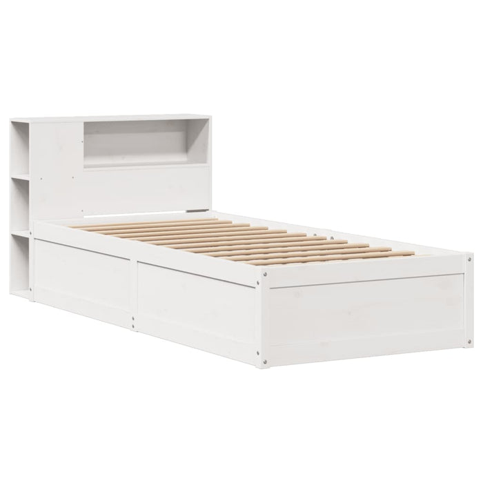 vidaXL Giroletto senza Materasso Bianco 100x200 cm Legno Massello Pino