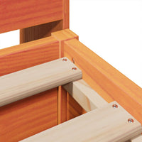 vidaXL Giroletto senza Materasso Marrone Cera 200x200 cm Legno di Pino