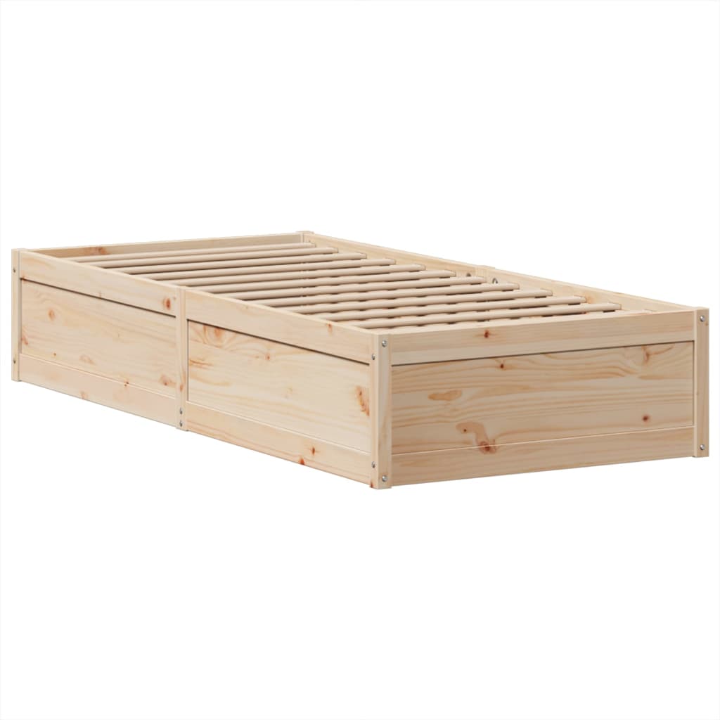 vidaXL Giroletto senza Materasso 100x200 cm in Legno Massello di Pino