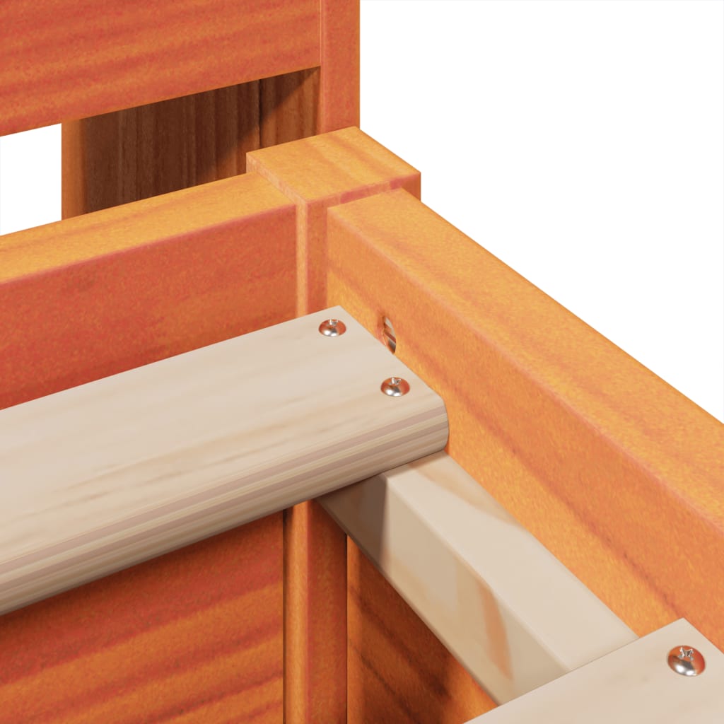 vidaXL Letto senza Materasso Marrone Cera 120x190 cm in Legno di Pino