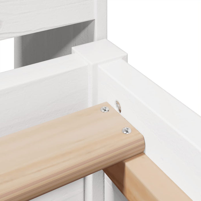 vidaXL Letto senza Materasso Bianco 90x190 cm in Legno Massello Pino