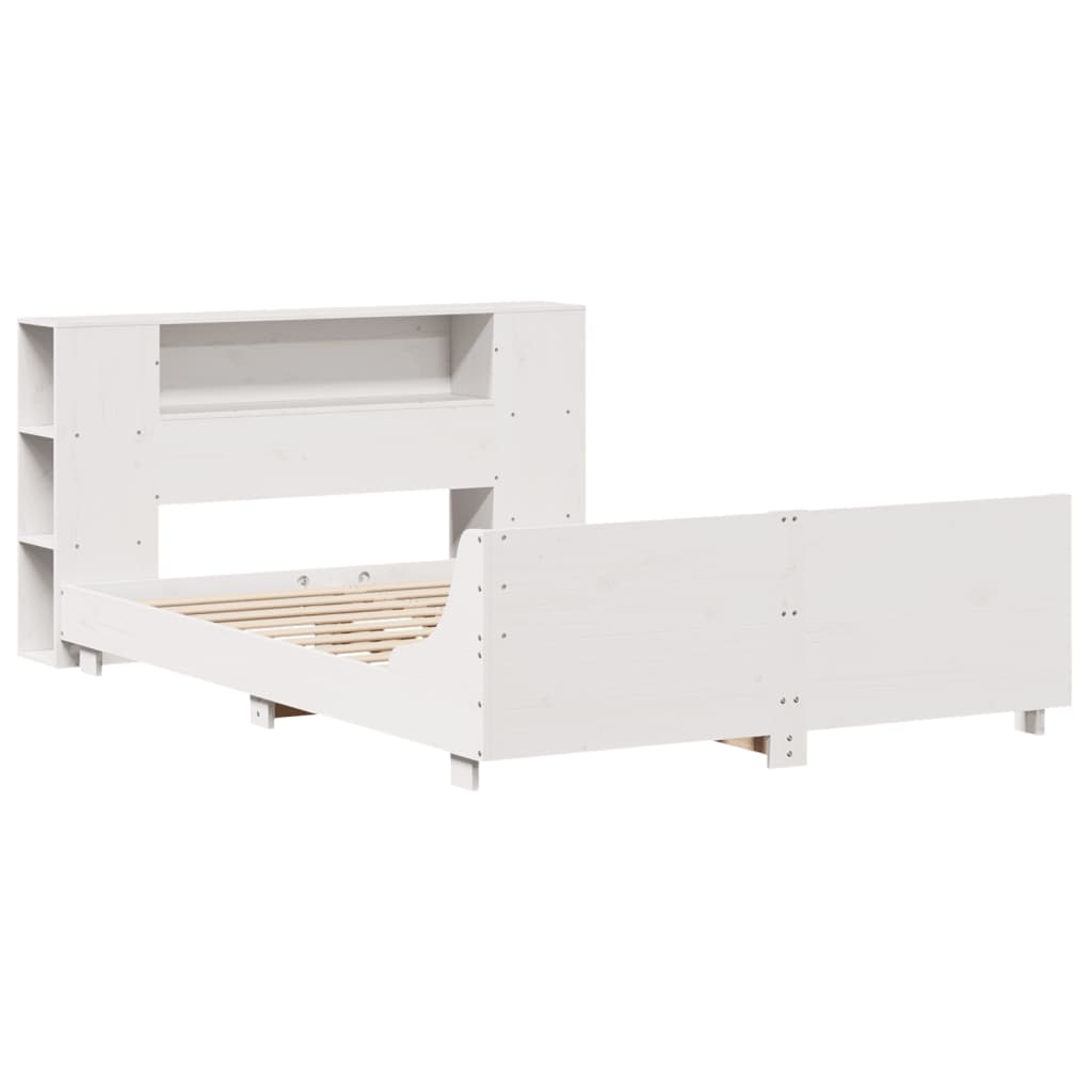 vidaXL Giroletto senza Materasso Bianco 140x200 cm Legno Massello Pino