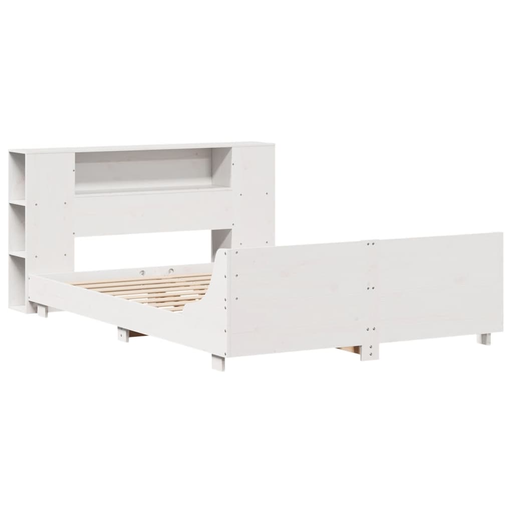 vidaXL Letto senza Materasso Bianco 135x190 cm Legno Massello di Pino