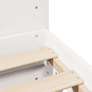 vidaXL Letto senza Materasso Bianco 135x190 cm Legno Massello di Pino