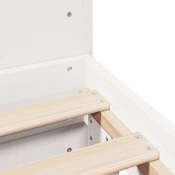vidaXL Letto senza Materasso Bianco 135x190 cm Legno Massello di Pino
