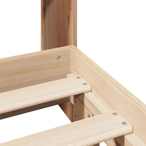 vidaXL Giroletto senza Materasso 150x200 cm in Legno Massello di Pino