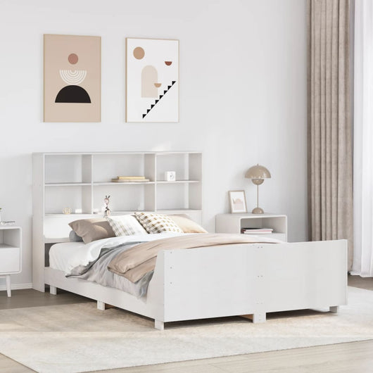 vidaXL Letto senza Materasso Bianco 140x190 cm Legno Massello di Pino