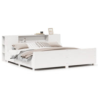 vidaXL Giroletto senza Materasso Bianco 200x200 cm Legno Massello Pino