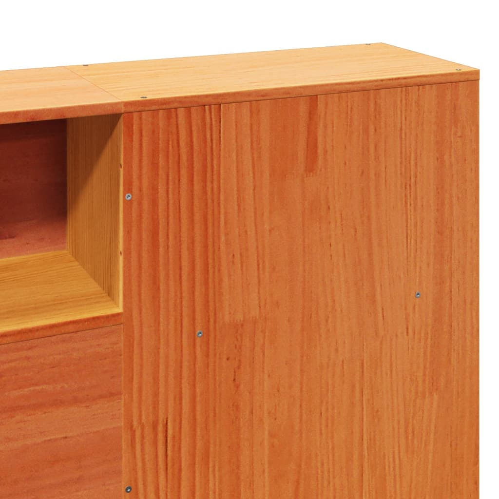 vidaXL Giroletto senza Materasso Marrone Cera 180x200 cm Legno di Pino