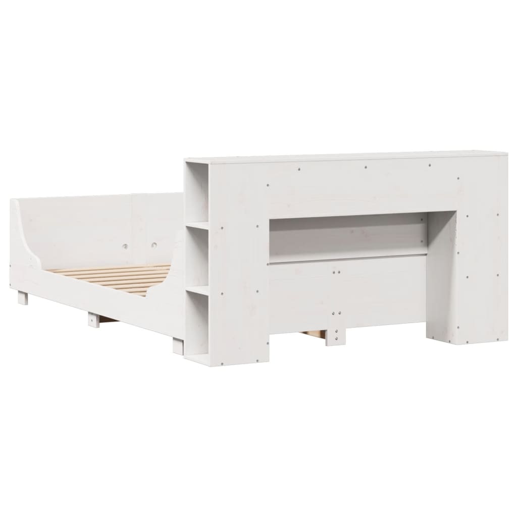 vidaXL Giroletto senza Materasso Bianco 160x200 cm Legno Massello Pino