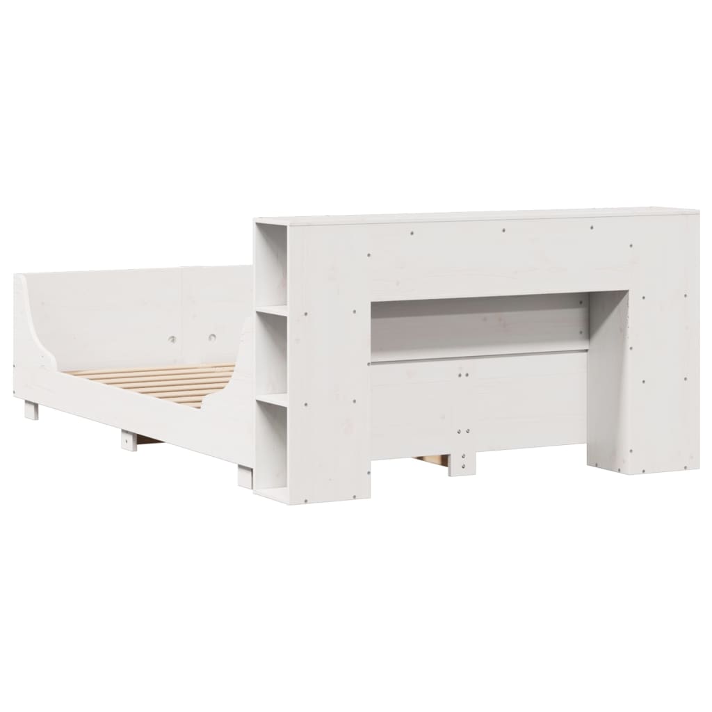 vidaXL Giroletto senza Materasso Bianco 140x200 cm Legno Massello Pino