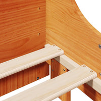 vidaXL Letto senza Materasso Marrone Cera 140x190 cm in Legno di Pino