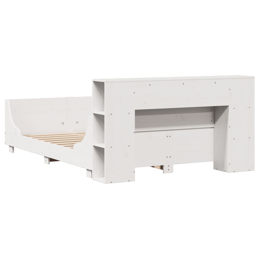 vidaXL Letto senza Materasso Bianco 135x190 cm Legno Massello di Pino