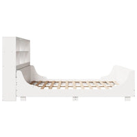 vidaXL Letto Libreria senza Materasso Bianco 200x200 cm Legno Massello