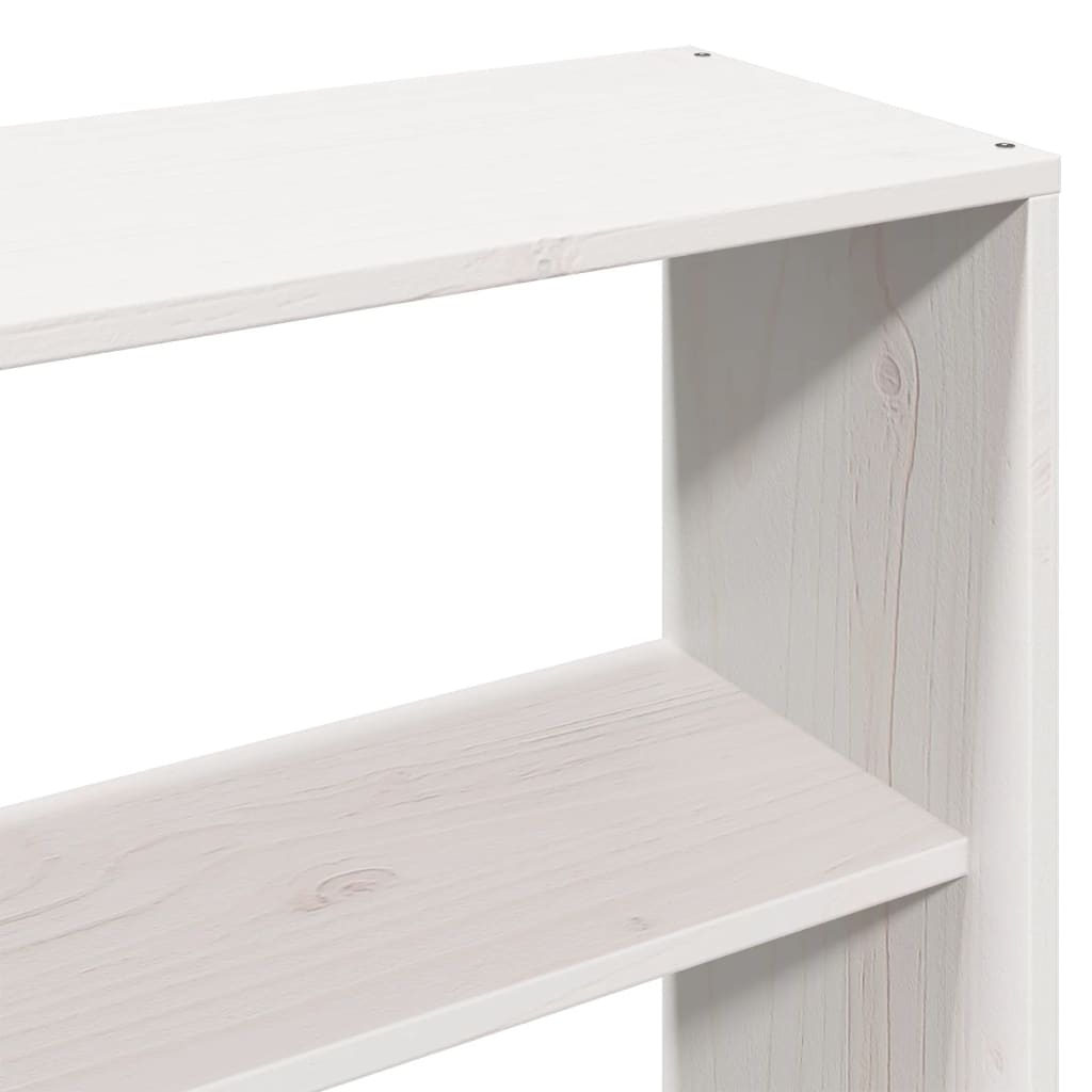 vidaXL Letto Libreria senza Materasso Bianco 200x200 cm Legno Massello