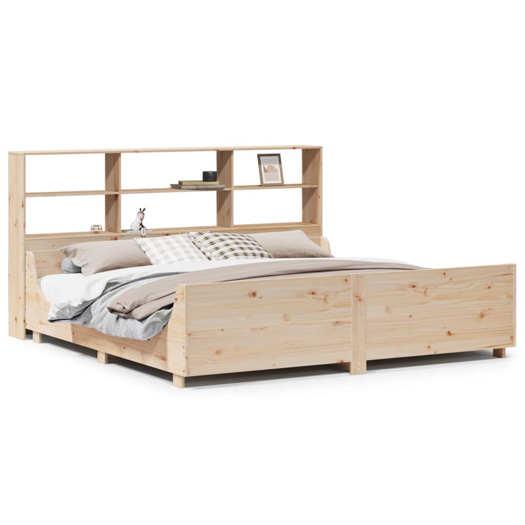 vidaXL Letto Libreria senza Materasso 180x200 cm Legno Massello