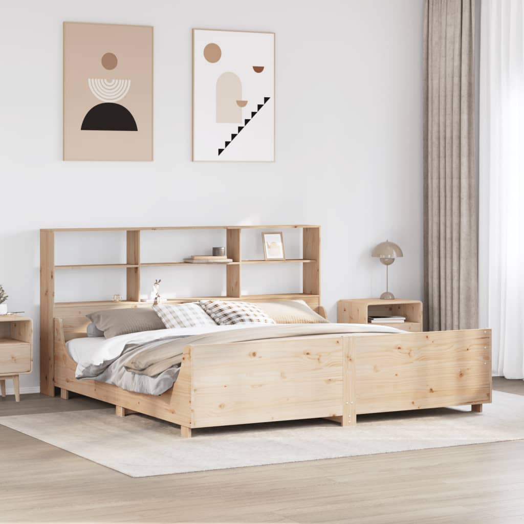 vidaXL Letto Libreria senza Materasso 180x200 cm Legno Massello
