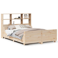 Letto Libreria senza Materasso-Struttura Letto con contenitore 160x200 cm in Legno Massello 334232