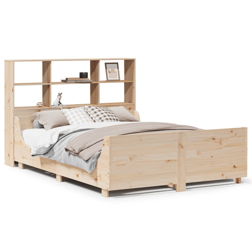 vidaXL Letto Libreria senza Materasso 140x200 cm in Legno Massello
