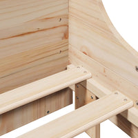 Letto Libreria senza Materasso-Struttura Letto con contenitore 140x200 cm in Legno Massello 132528