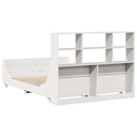 vidaXL Letto Libreria senza Materasso Bianco 140x200 cm Legno Massello