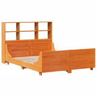 vidaXL Letto Libreria senza Materasso Marrone Cera 120x200 cm Legno