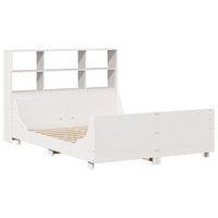 vidaXL Letto Libreria senza Materasso Bianco 120x190 cm Legno Massello