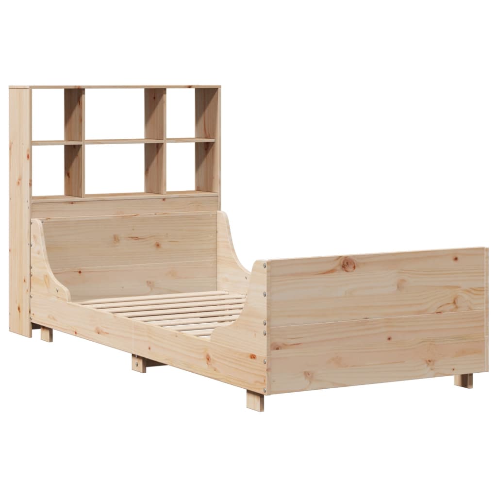 vidaXL Letto Libreria senza Materasso 90x190 cm Legno Massello