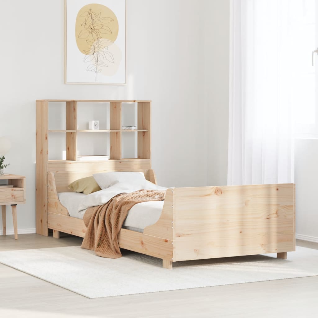 vidaXL Letto Libreria senza Materasso 90x190 cm Legno Massello