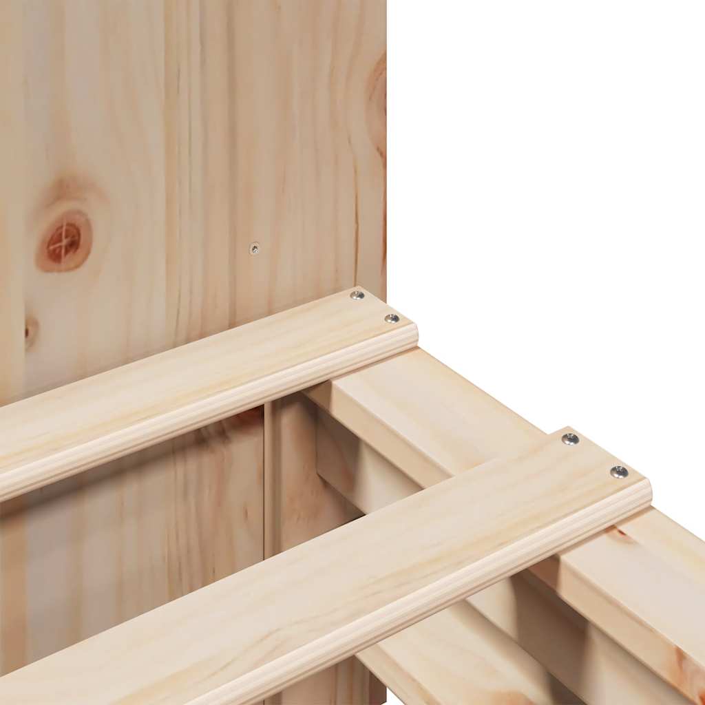 vidaXL Letto Libreria senza Materasso 120x200 cm Legno Massello
