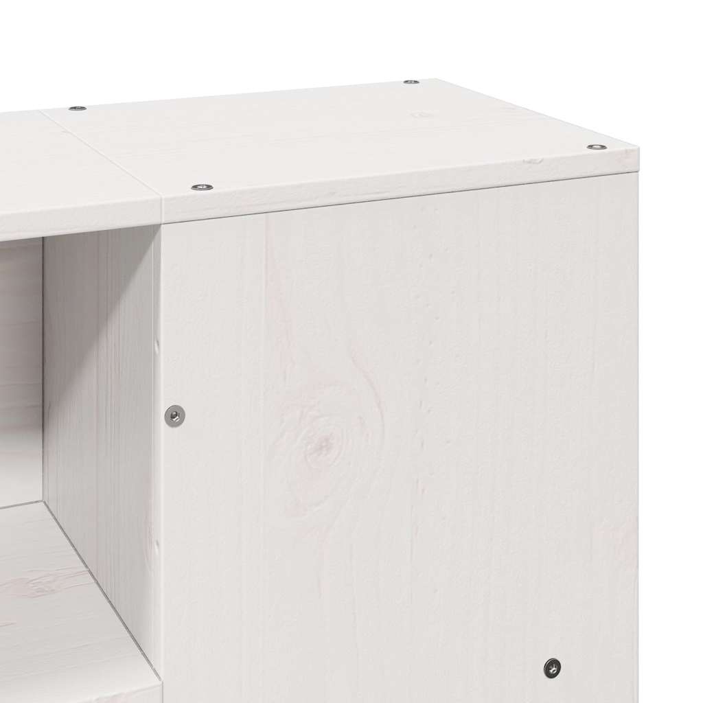 vidaXL Letto Libreria senza Materasso Bianco 150x200 cm Legno Massello