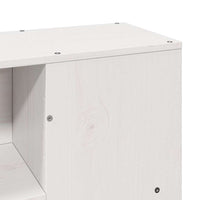 vidaXL Letto Libreria senza Materasso Bianco 150x200 cm Legno Massello