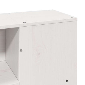 vidaXL Letto Libreria senza Materasso Bianco 150x200 cm Legno Massello