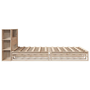 Letto Libreria senza Materasso-Struttura Letto con contenitore 160x200 cm in Legno Massello 500645