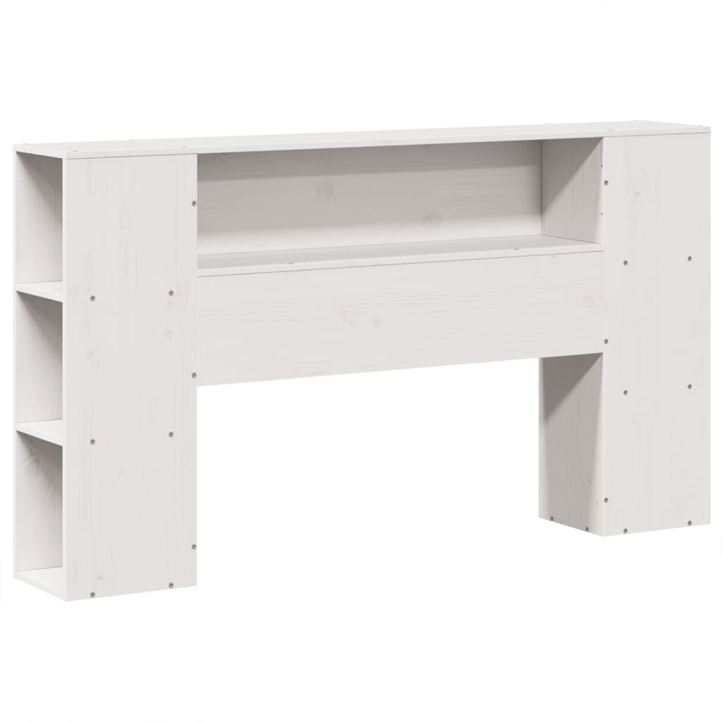 Letto Libreria senza Materasso Bianco 160x200 cm Legno Massello 3323882