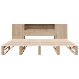 Letto Libreria senza Materasso 180x200 cm Legno Massello 3323884